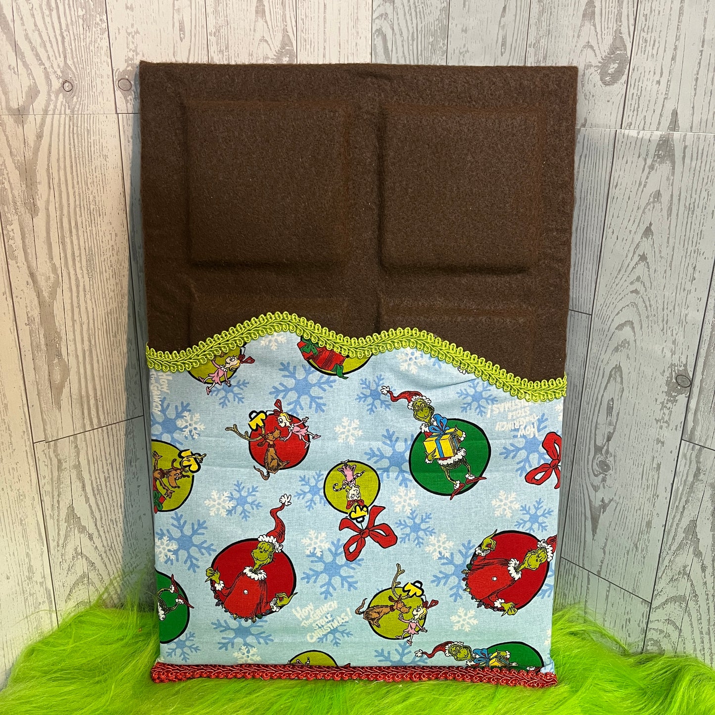 Large Faux Chocolate Candy Bar - Green Holiday Fun