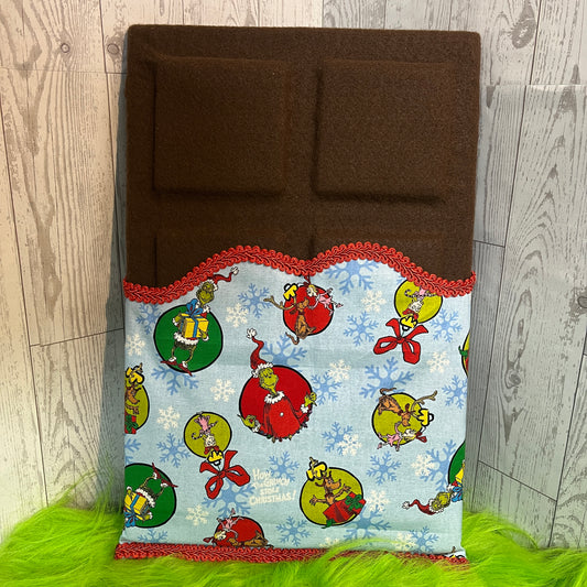 Large Faux Chocolate Candy Bar - Green Holiday Fun