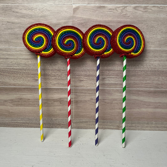 Rainbow MINI Foam Lollipops (4)