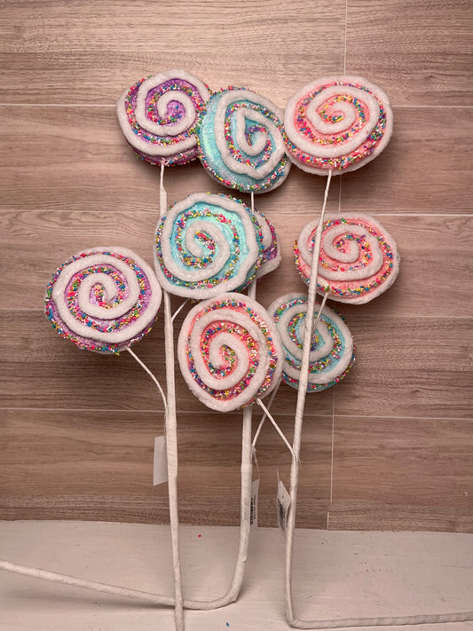 24" L Candy Sprinkle Swirl Spray- Set of 3