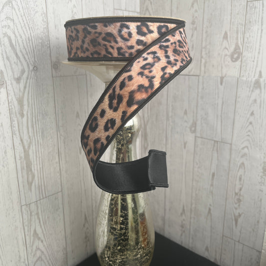 1.5"X10YD LEOPARD PRINT/FUSED
