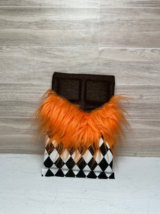 Faux Chocolate Candy Bar - Harlequin with Orange Fur