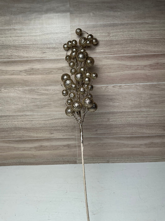27" Champagne Multi Ball Glitter Spray