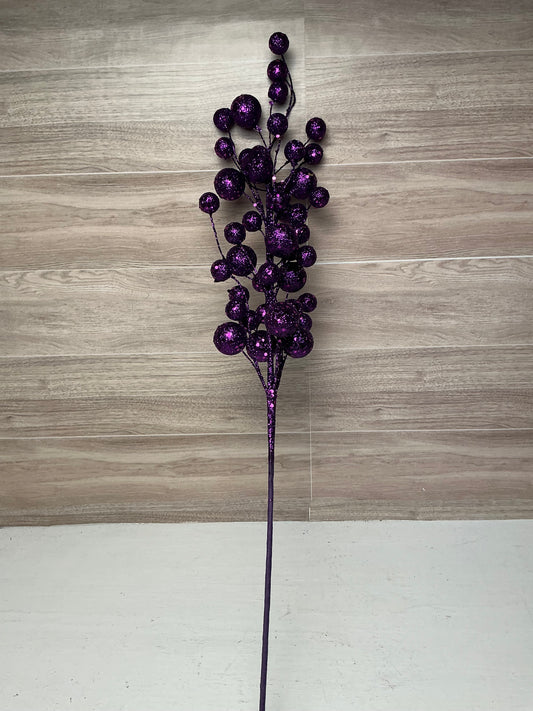 27" Purple Multi Ball Glitter Spray