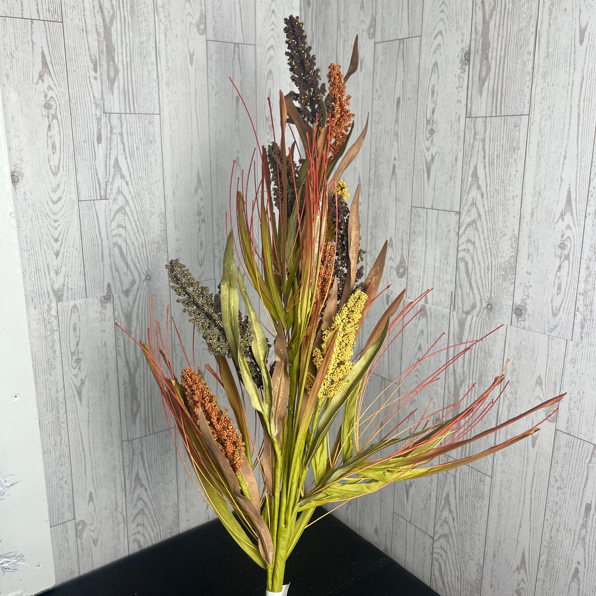 21"L LEAF/SPIKE SPRAY- Darker Fall colors