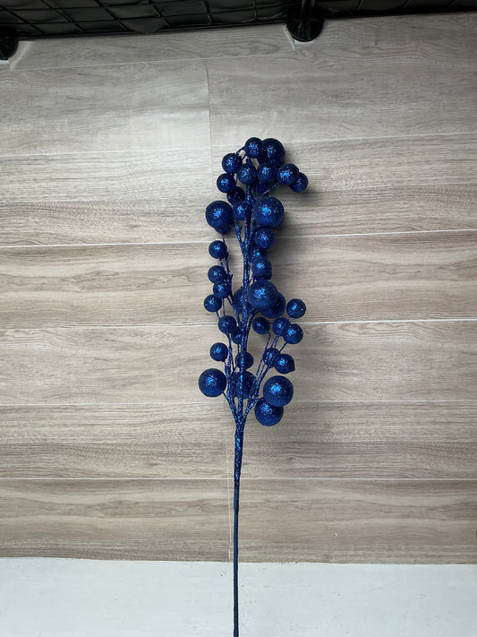 27" Blue Multi Ball Glitter Spray