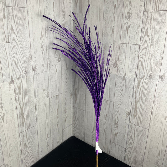 31"L GLITTER/MINI BEAD/FISHLINE SPRAY- Purple