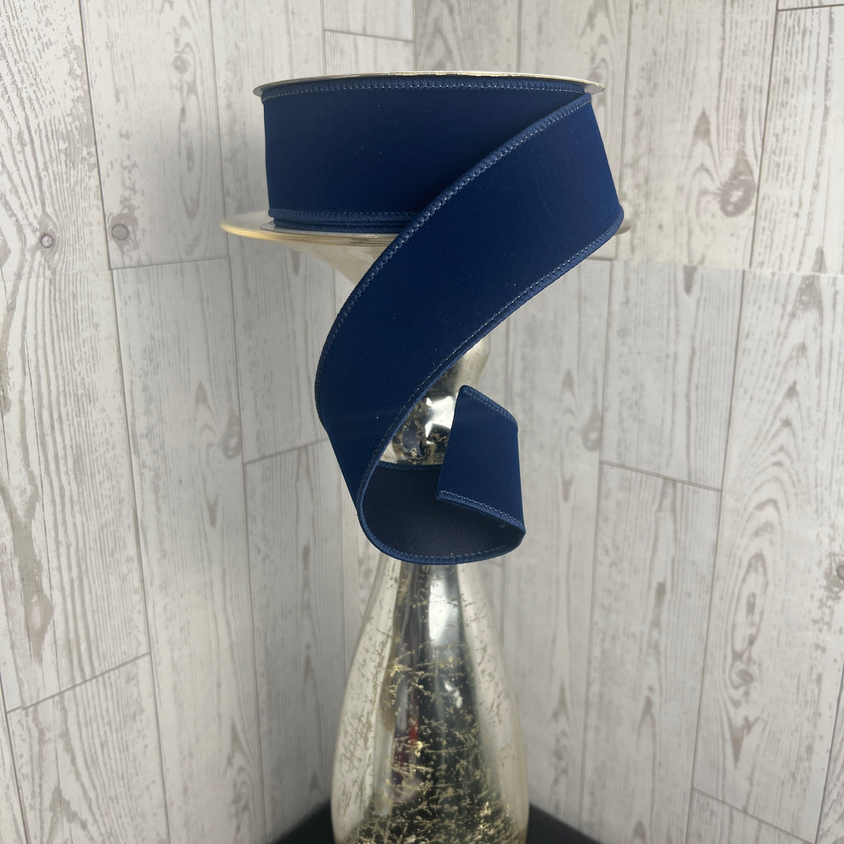 1.5"X10YD Navy Blue Velvet Ribbon
