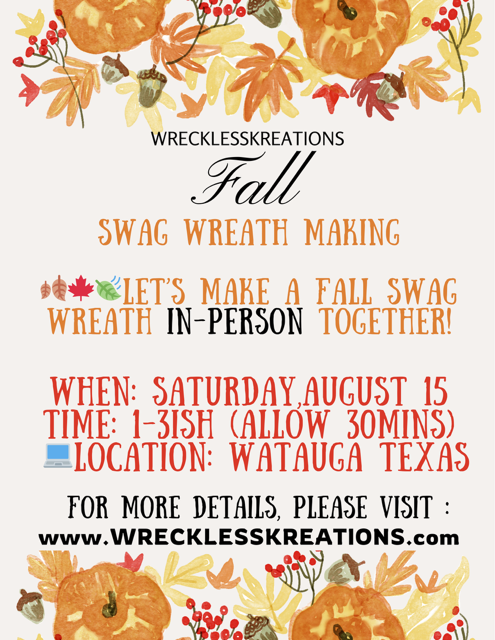 Fall Swag Wreath Making Workshop In Person