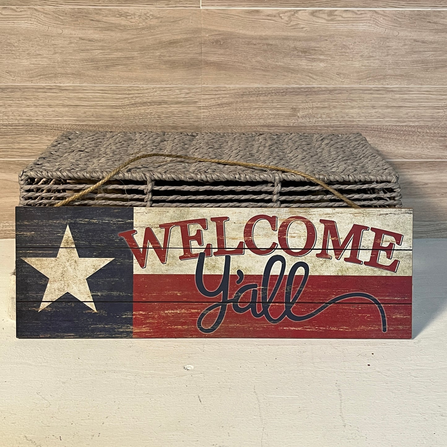 Welcome Ya’ll Wooden Wreath Sign