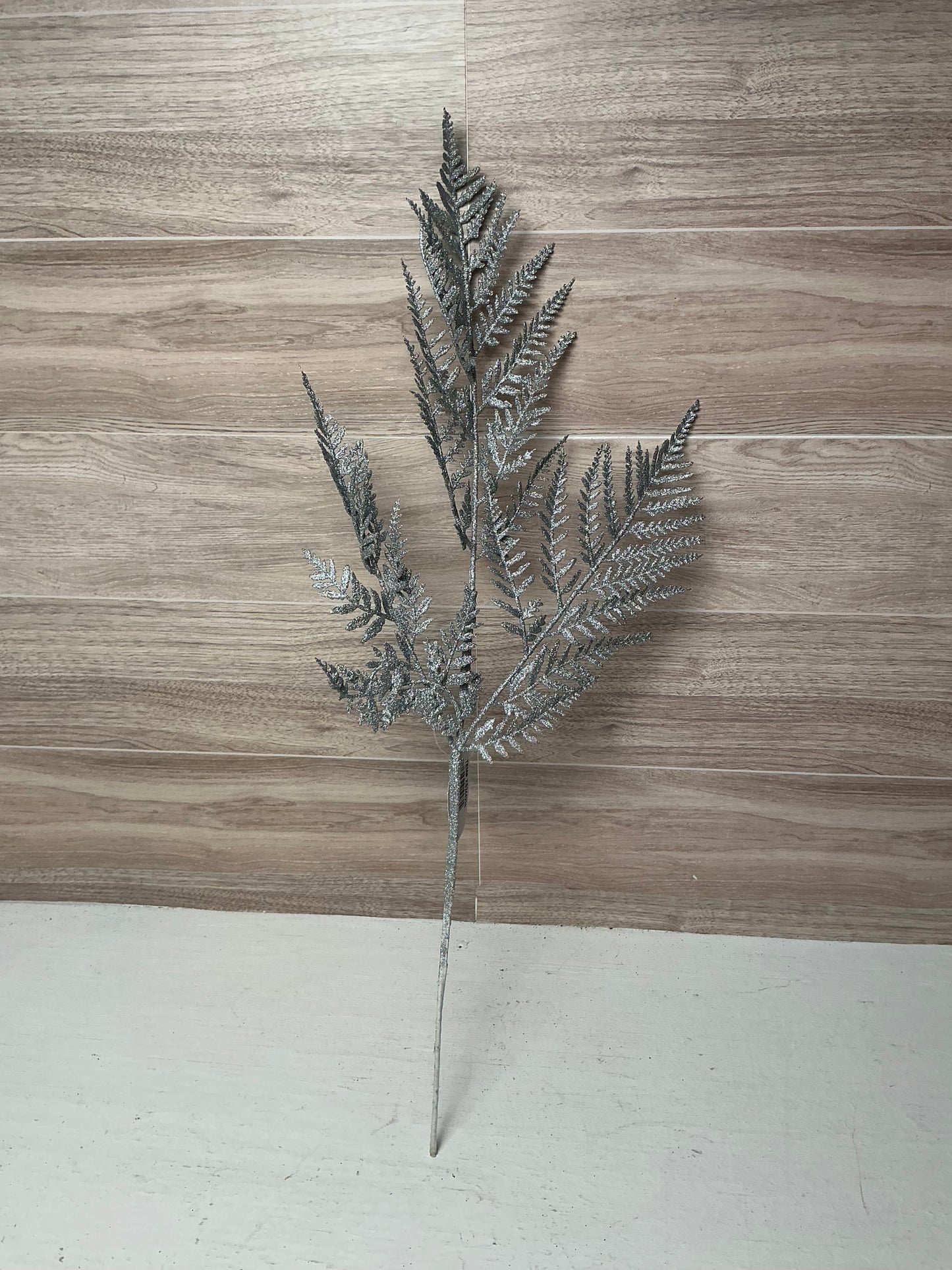 Laser Silver Glitter Fern