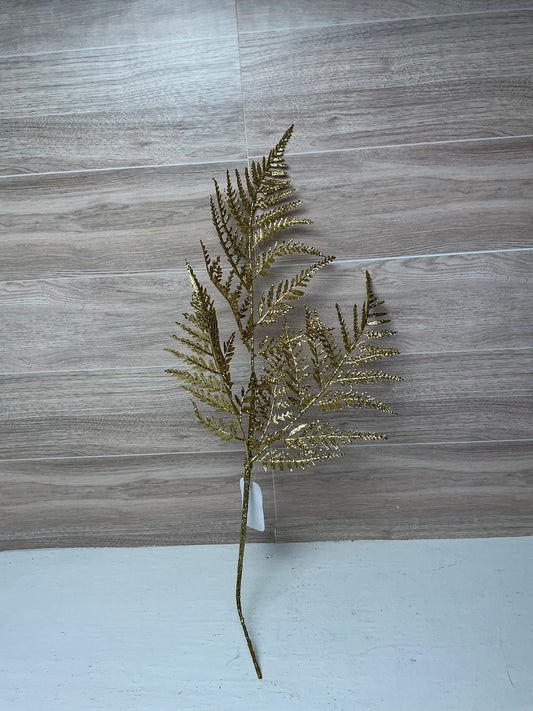 Gold Glitter Fern