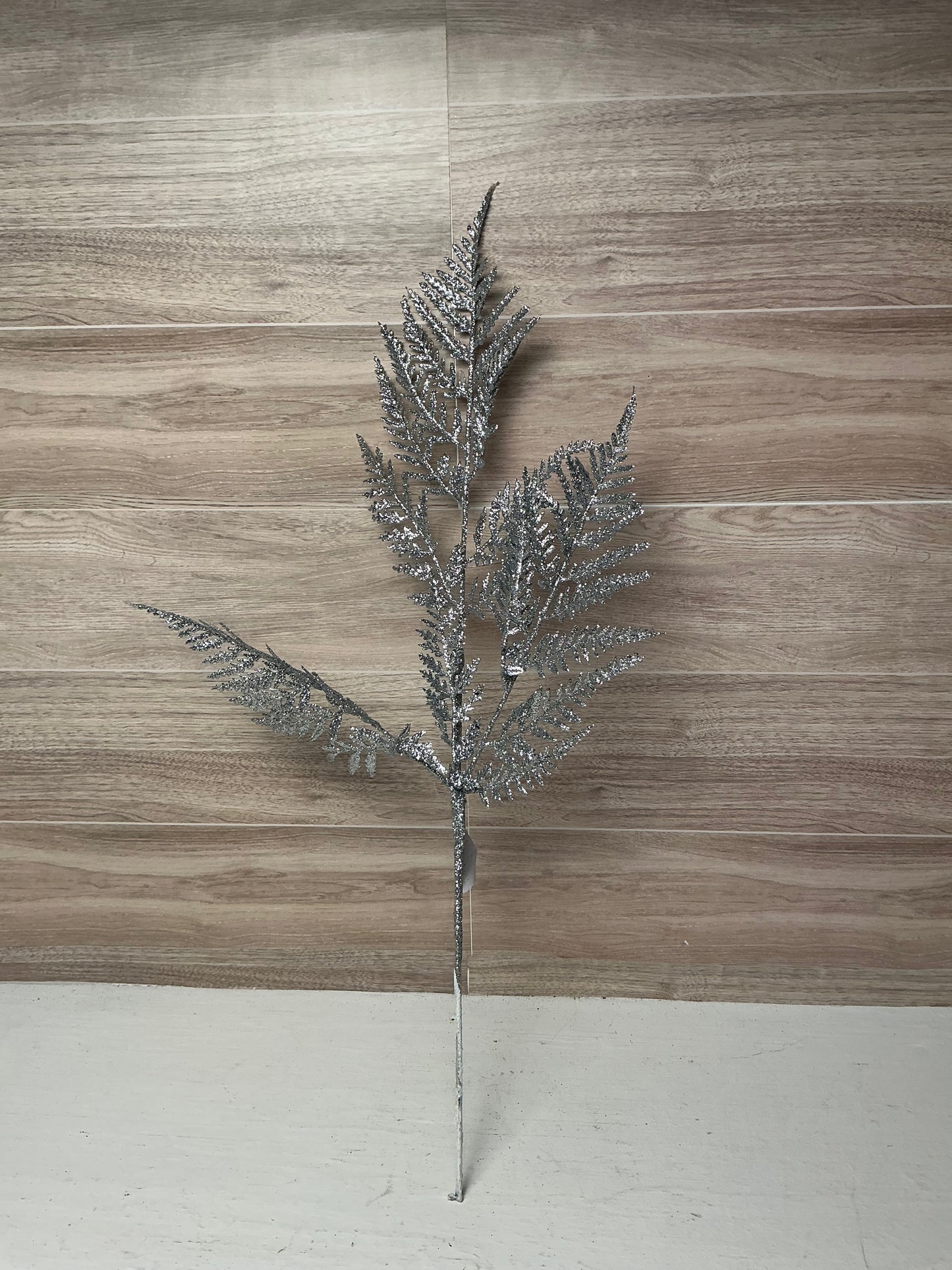 Silver Glitter Fern