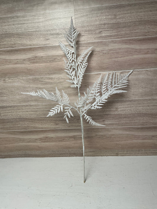 White Glitter Fern