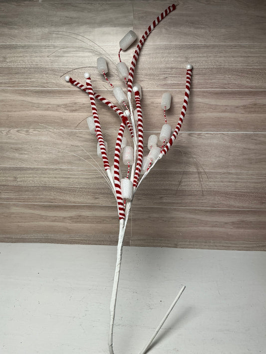 34" PEPPERMINT STICK MARSHMALLOW SPRAY