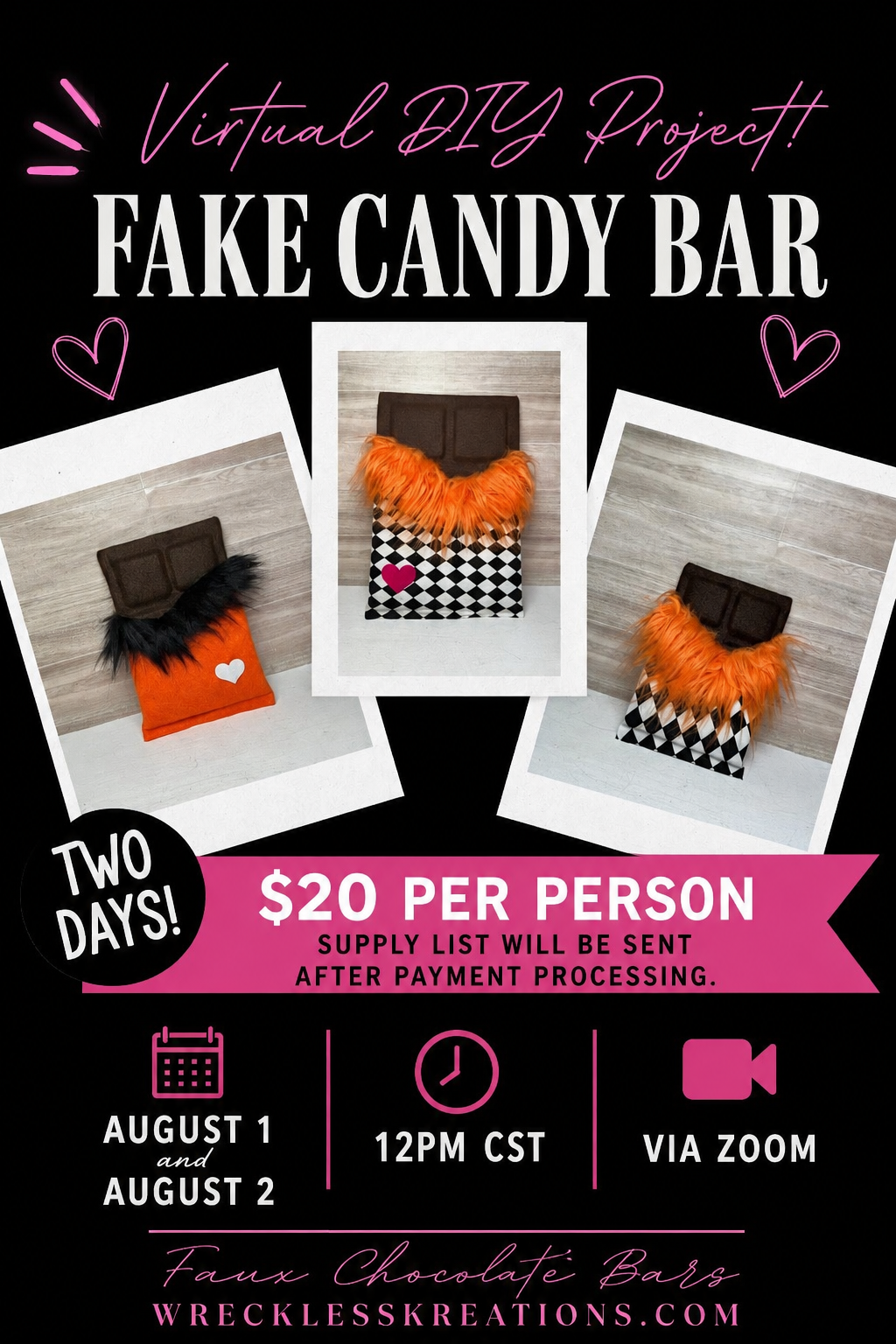 Fake Candy Bar Workshop - Virtual