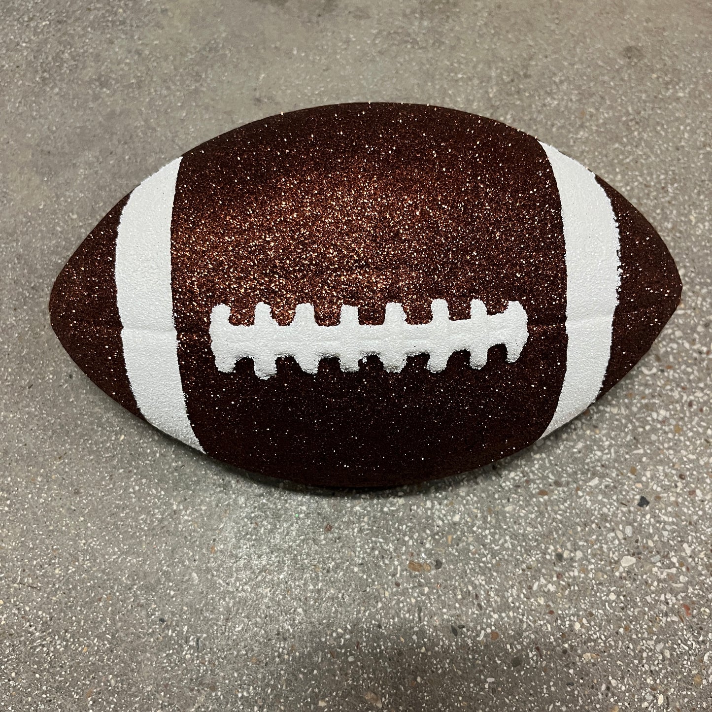 11" Football Attachment Metallic Glitter Brown