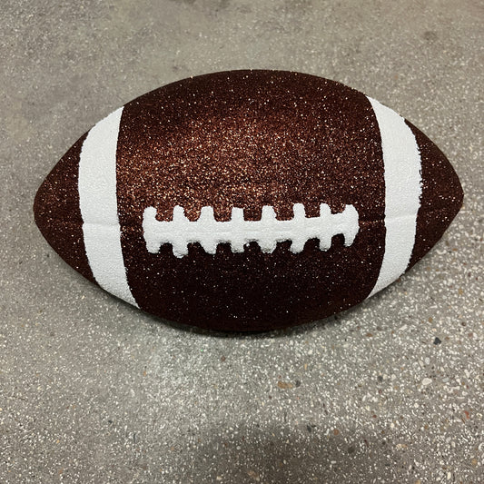 11" Football Attachment Metallic Glitter Brown