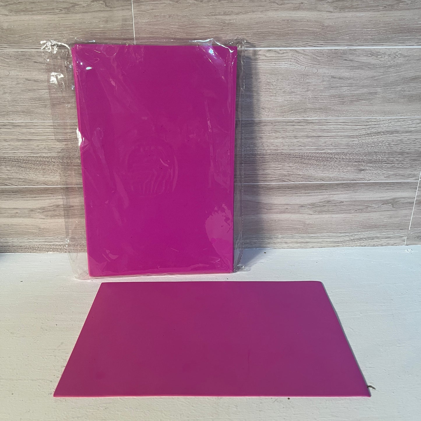 8X12 Matte Hot Pink(Fuchsia) Non-Adhesive Foam Sheets (5)