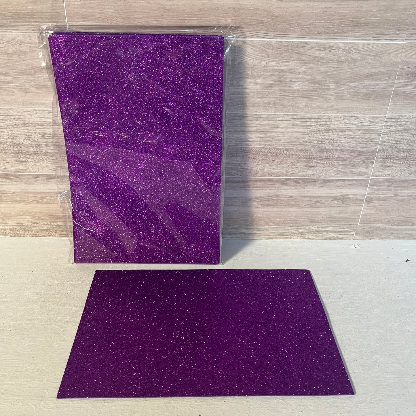 8X12 Glitter Sparkle Purple Non-Adhesive Foam Sheets (5)