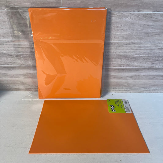 8X12 Matte Orange Non-Adhesive Foam Sheets (5)