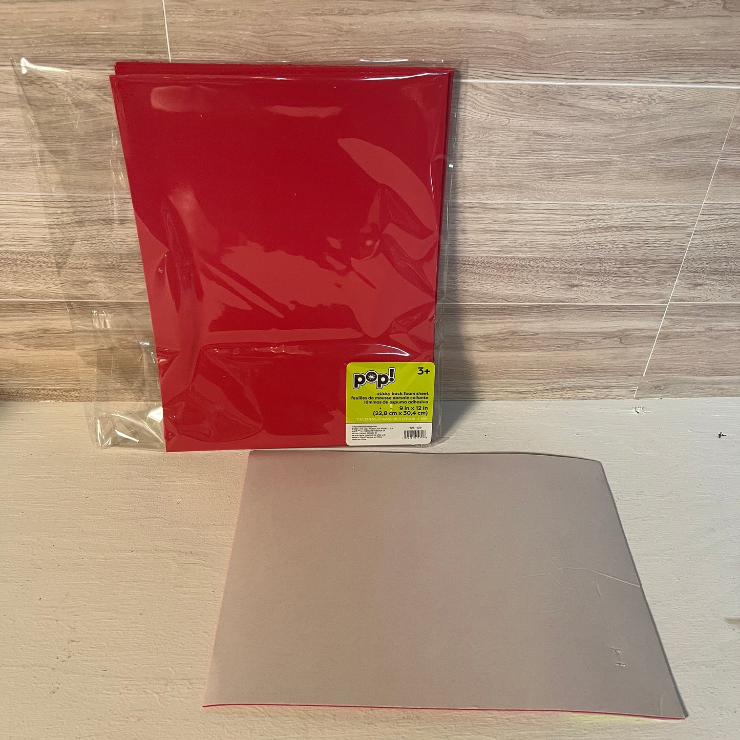 8X12 Matte Red Self-Adhesive Foam Sheets (5)