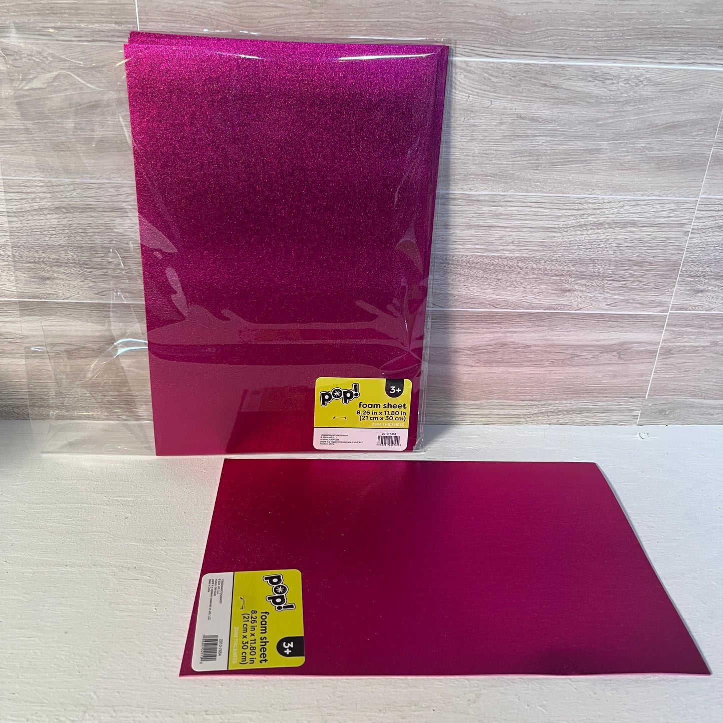 8X12 Metallic Fuchsia Pink Non-Adhesive Foam Sheets (5)