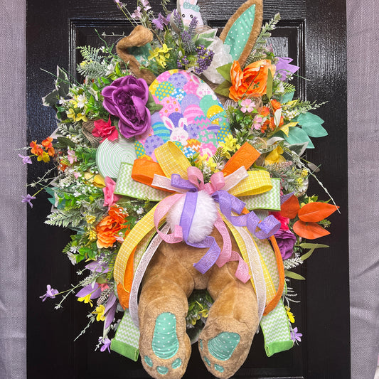 Easter Bunny Butt Wreath with Attachment
