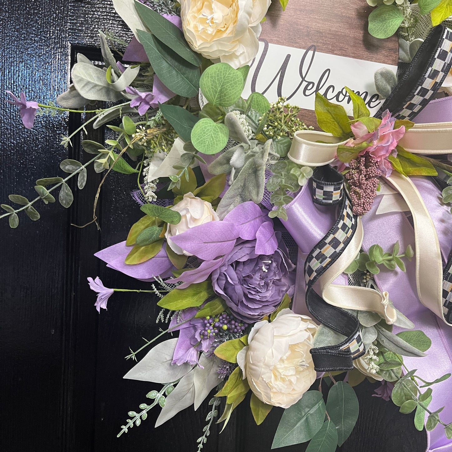 Lavender & Ivory Welcome Everyday Wreath