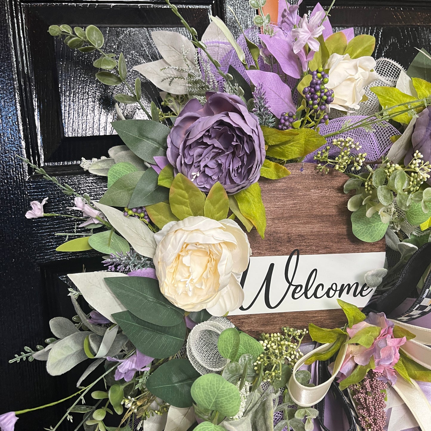 Lavender & Ivory Welcome Everyday Wreath