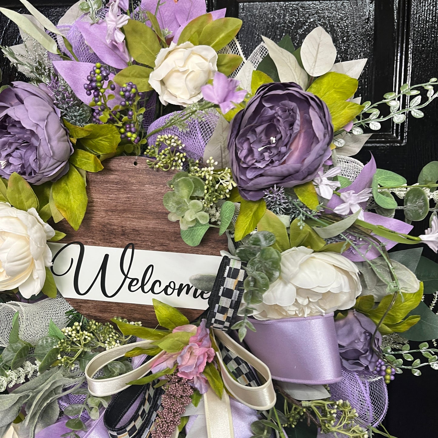 Lavender & Ivory Welcome Everyday Wreath