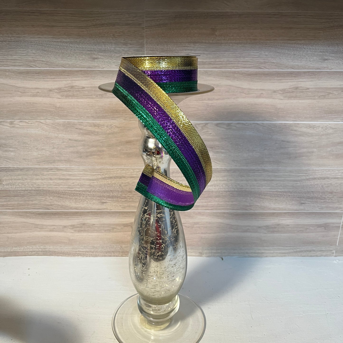 1.5"X10YD Mardi Gras Foil ribbon