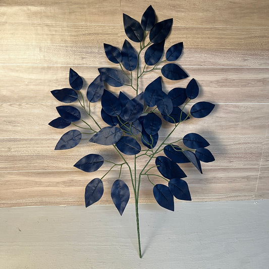 Navy Blue Ficus Stems (Sold by set of 3 Stems)