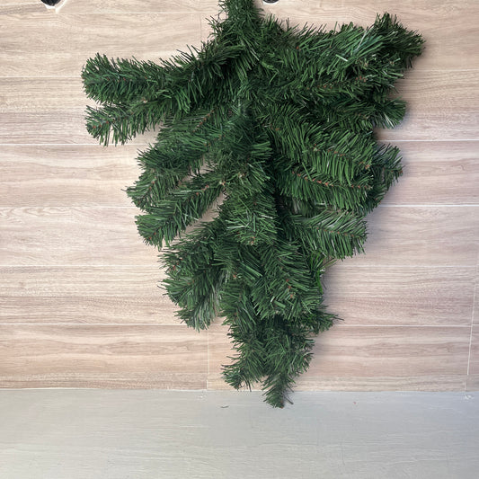 24" Evergreen Teardrop PVC Pine Swag Base