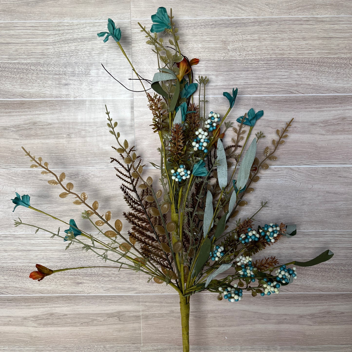 Rust & Teal Fall Filler Piglet Bush