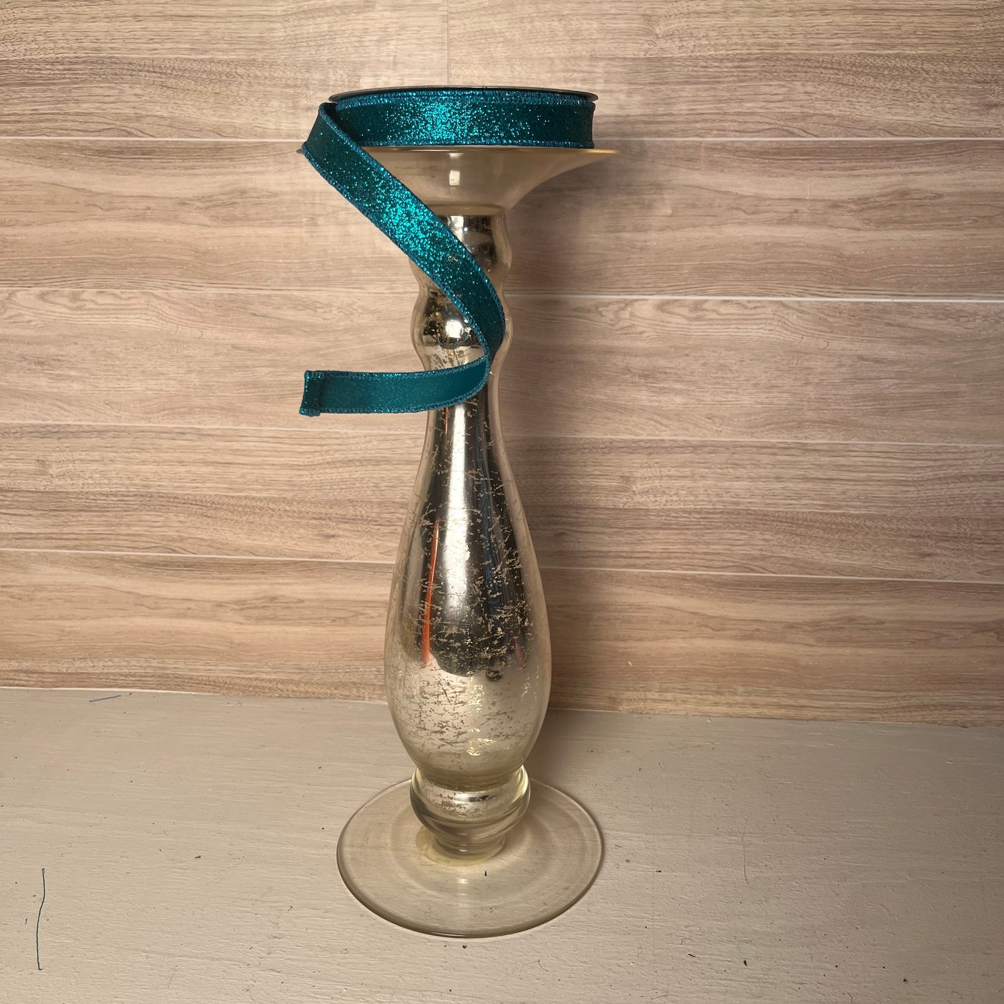 5/8"X10YD Teal Shimmer Glitter Ribbon