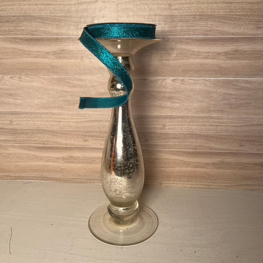 5/8"X10YD Teal Shimmer Glitter Ribbon