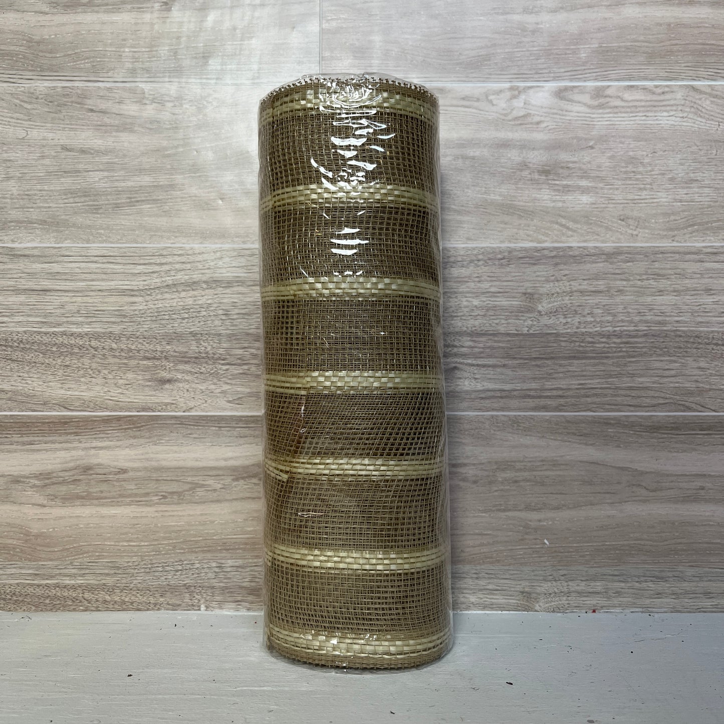 10X10YD Jute & Tan Deco Mesh