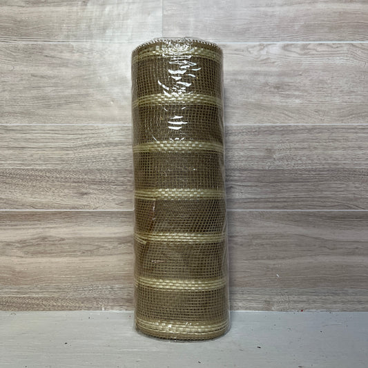10X10YD Jute & Tan Deco Mesh