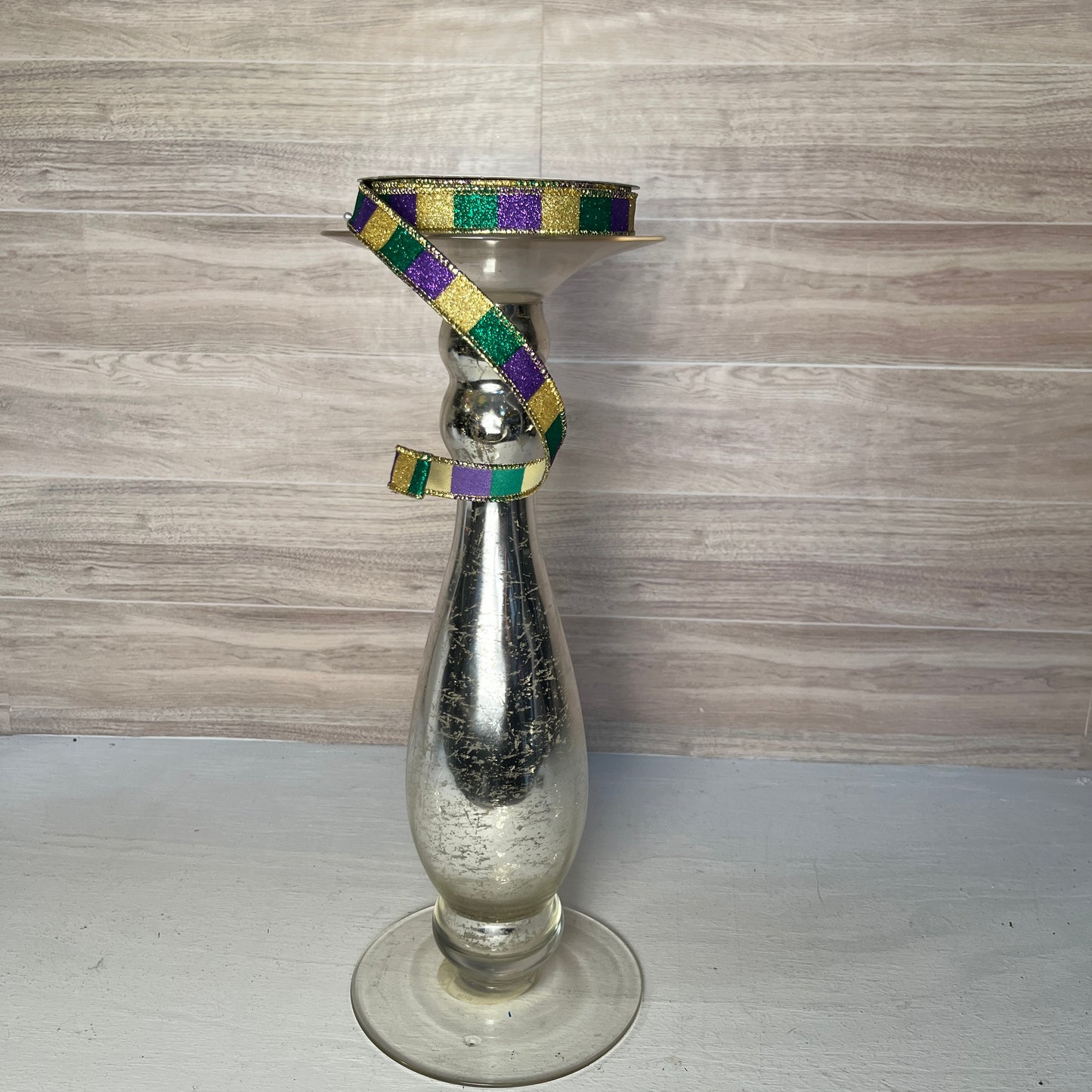 5/8"X10YD Glitter Mardi Gras Purple, Gold & Green ribbon