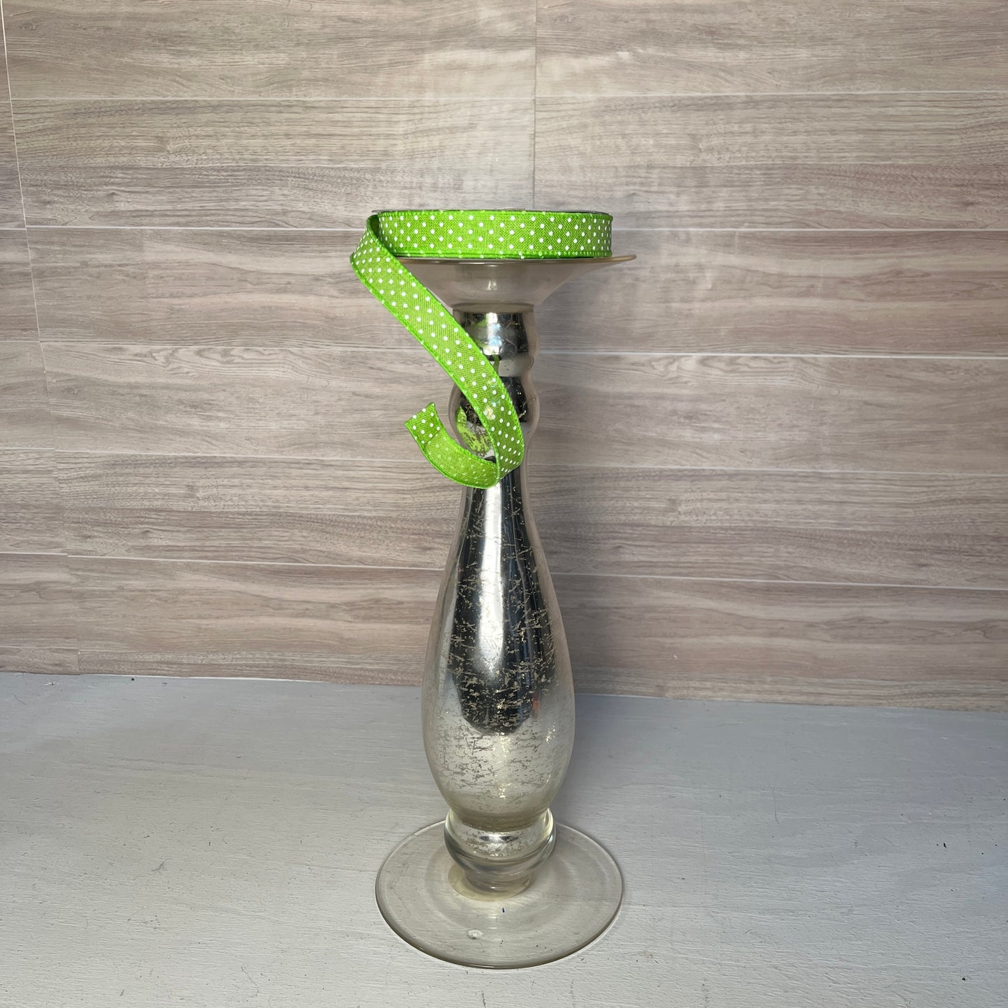 7/8"X10YD Lime Green & White Swiss Dot ribbon