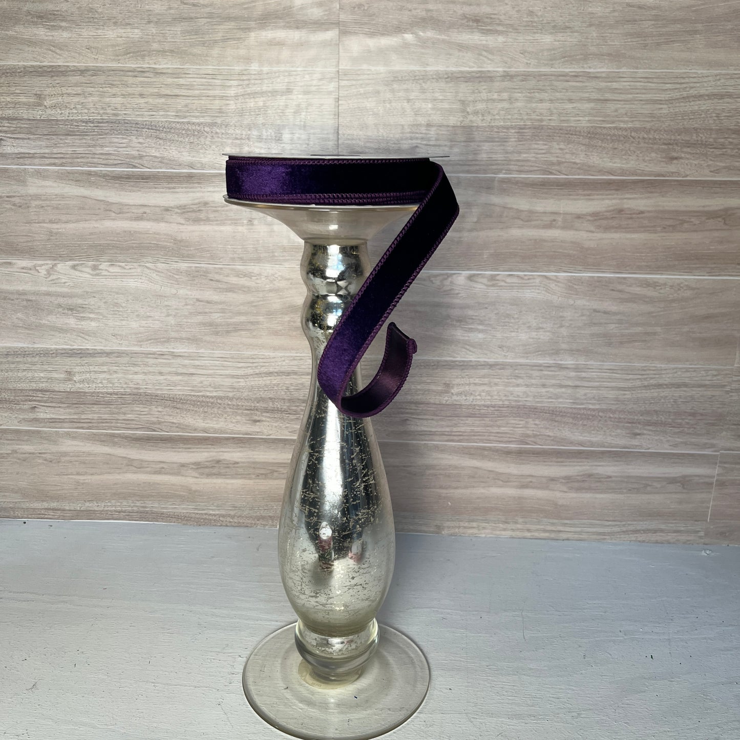 7/8"X10YD Velvet with Satin Back- Purple