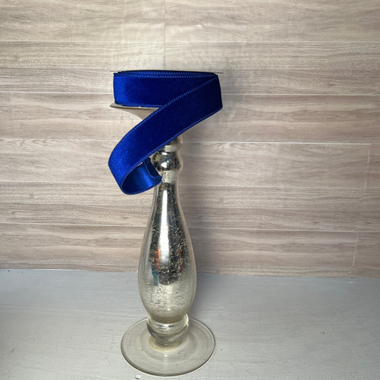 1.5"X10YD Royal Blue Velvet with Satin Backing Ribbon