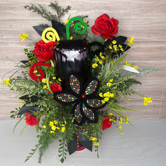 Juneteenth Jewel Poinsettia Floral Arrangement