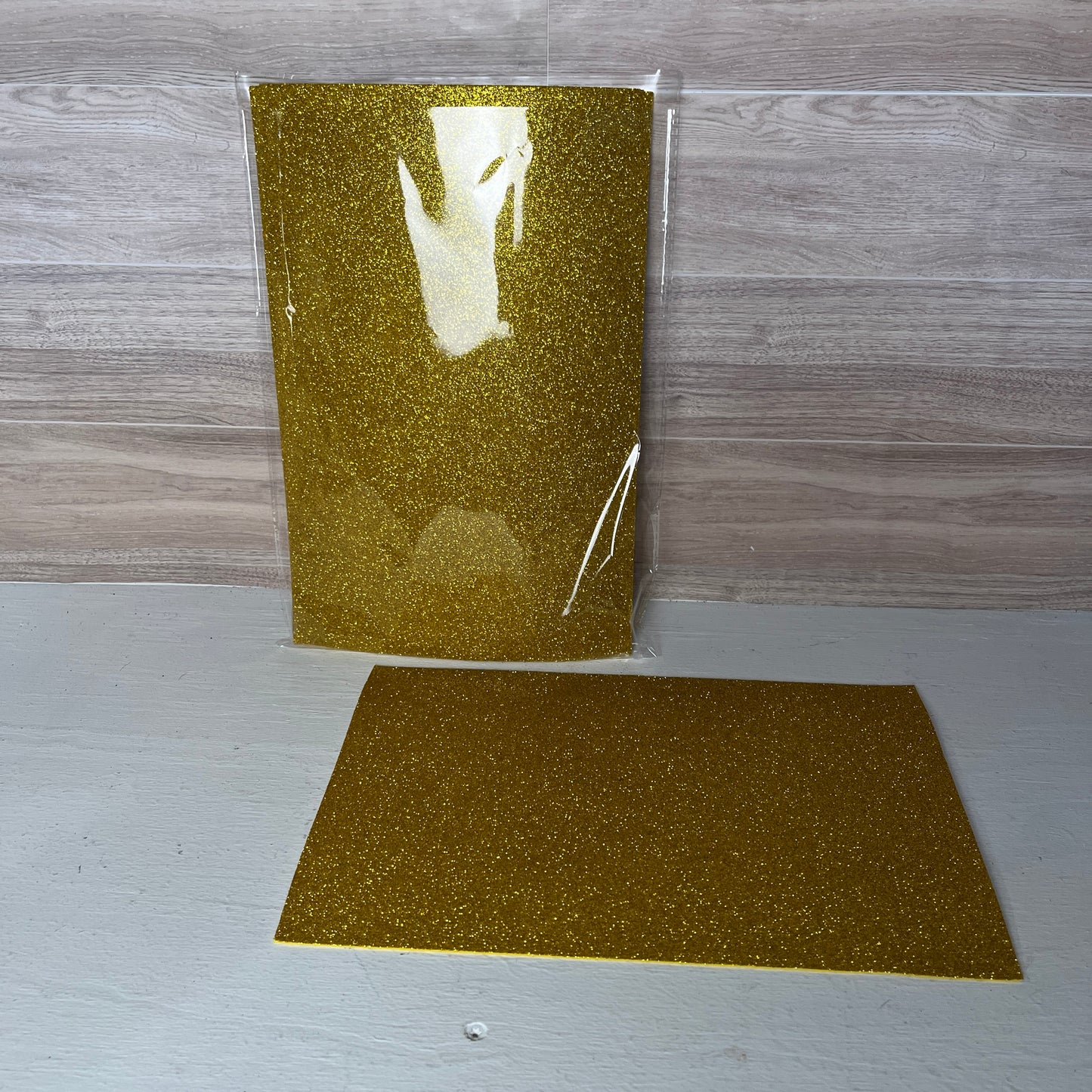 8X12 Gold Glitter Self-Adhesive Foam Sheets (5pack)