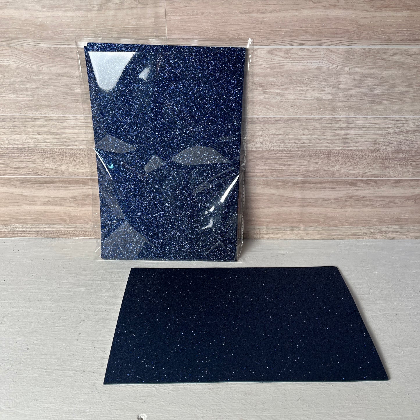8X12 Navy Blue Glitter Self-Adhesive Foam Sheets (5pack)