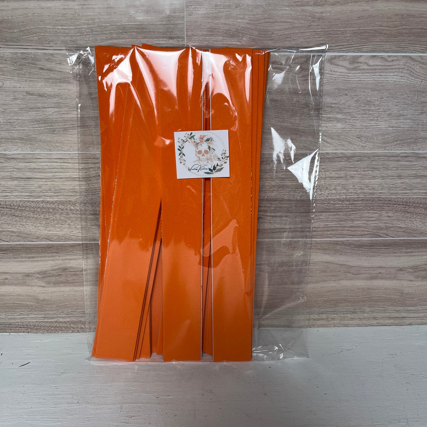 Pre-Cut Self Adhesive Matte Foam Strips (25) Orange