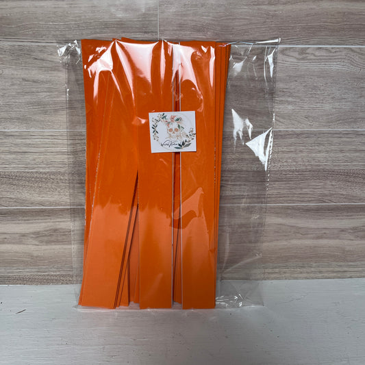 Pre-Cut Self Adhesive Matte Foam Strips (25) Orange