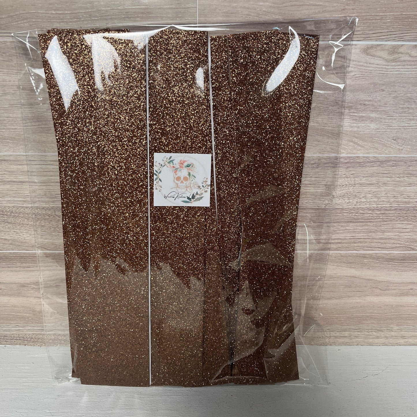 Pre-Cut Self Adhesive Glitter Foam Strips (25) Brown