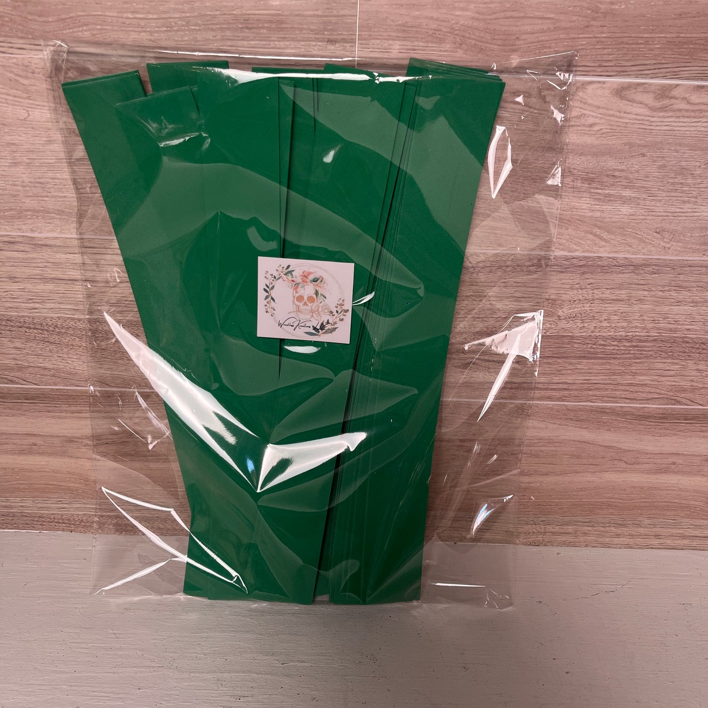 Pre-Cut Self Adhesive Matte Foam Strips (25) Emerald Green
